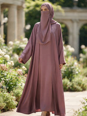 4-Pcs PREMIUM Plain Abaya Set