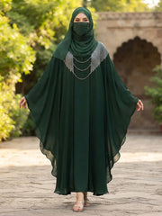 4-Pcs Stone Work Mala Abaya Set