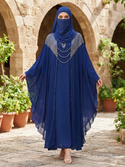 4-Pcs Stone Work Mala Abaya Set