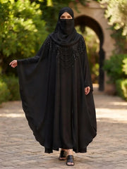 5-Pcs Stone Work Mala Abaya Set