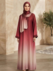 PREMIUM TIE & DIE ABAYA ( With Staller )