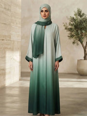 PREMIUM TIE & DIE ABAYA ( With Staller )