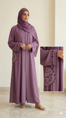 LUXURY EMBROIDERED POCKET ABAYA