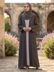 PREMIUM CUT DANA UPPER WITH INNER WITH CUT DANA STROLLER ABAYA SET