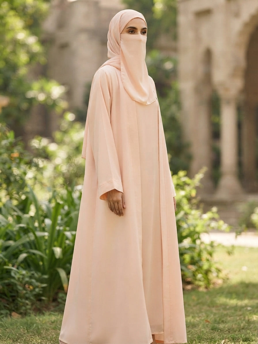 4-Pcs PREMIUM Plain Abaya Set