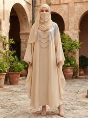 4-Pcs Stone Work Mala Abaya Set