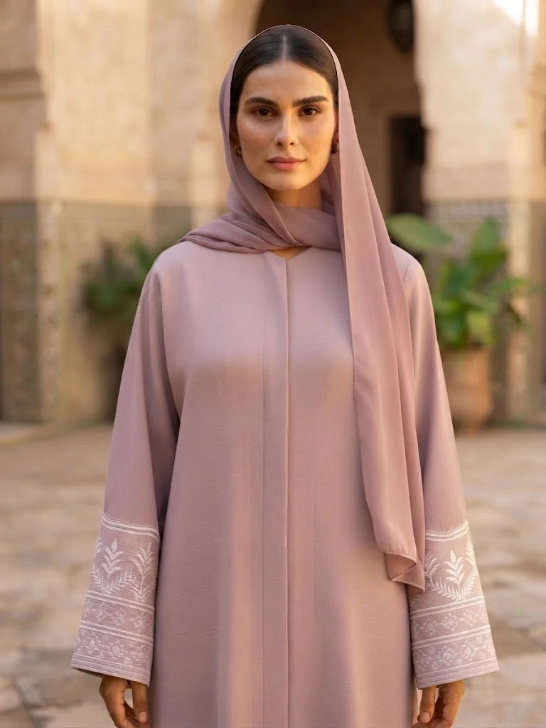 Romantic Sleeves Embroidery Abaya