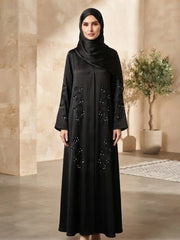 ZOOM HAND WORK ABAYA WITH STALLER