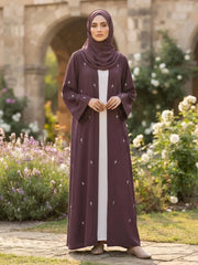PREMIUM CUT DANA UPPER WITH INNER WITH CUT DANA STROLLER ABAYA SET