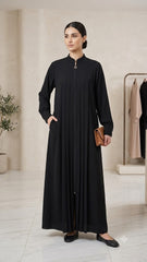 ELEGANT ZIP FRONT ABAYA