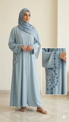 LUXURY EMBROIDERED POCKET ABAYA